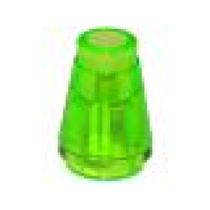 Kegel 1x1 met groef aan de bovenkant Trans Bright Green